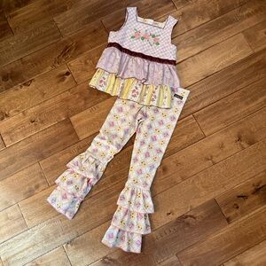 Matilda Jane Ruffled purple Floral Outfit